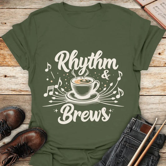 Rhythm & Brews T-Shirt - Melody Tees