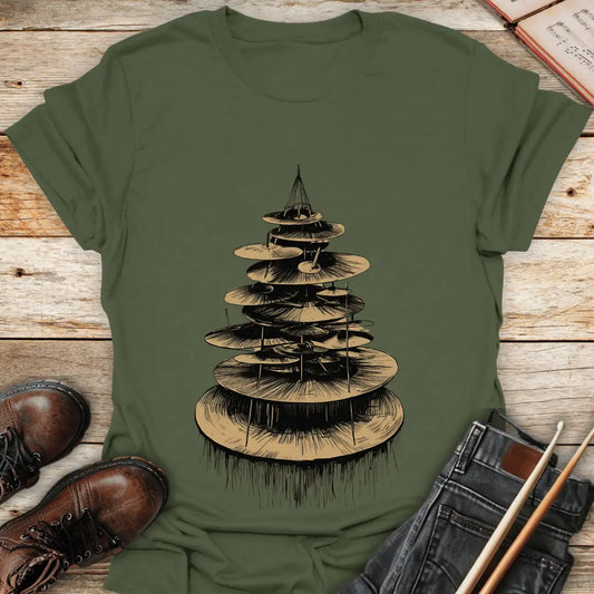 Cymbal Wonderland- A Merry Musical Tree T-Shirt - Melody Tees