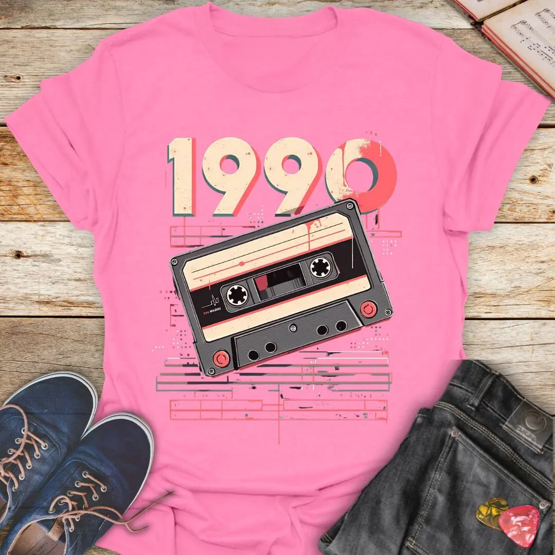 Cassette Tape 1990 Retro T-Shirt Printify