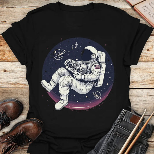 Astronaut Boombox T-Shirt Printify