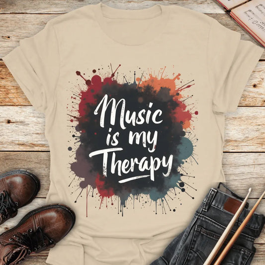 Art Splash Music is My Therapy T-Shirt - Melody Tees