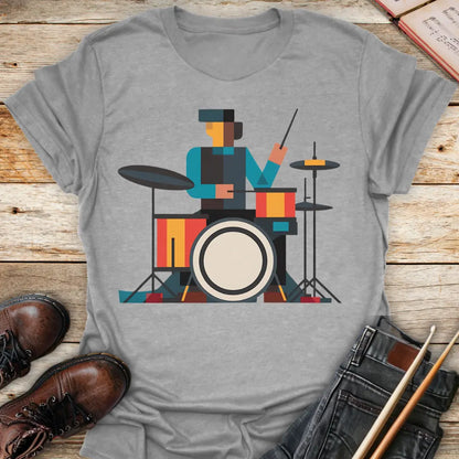 Abstract Drummer T-Shirt Printify