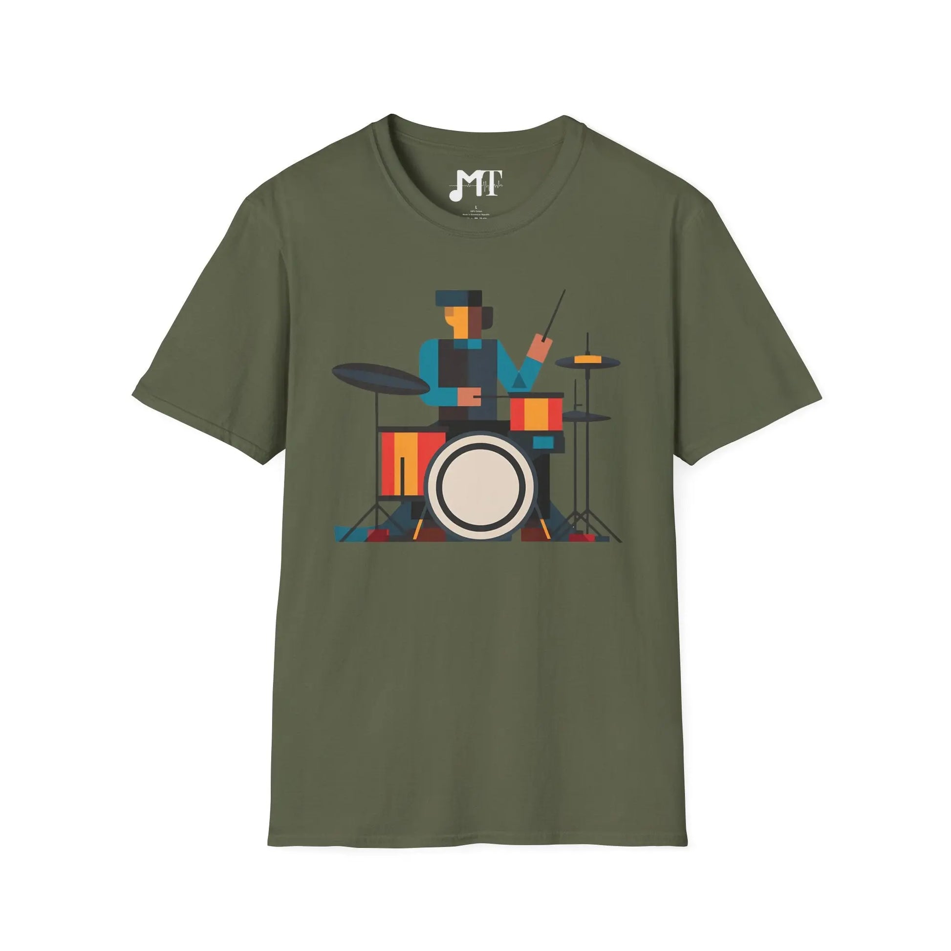 Abstract Drummer T-Shirt Printify