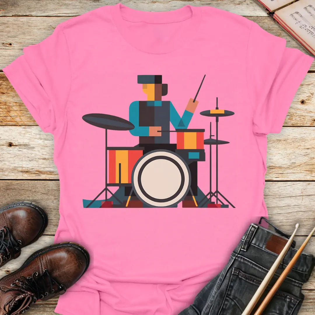 Abstract Drummer T-Shirt Printify