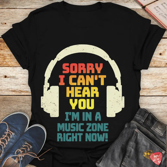 Music Zone T-Shirt - Melody Tees T-Shirt Black-5XL