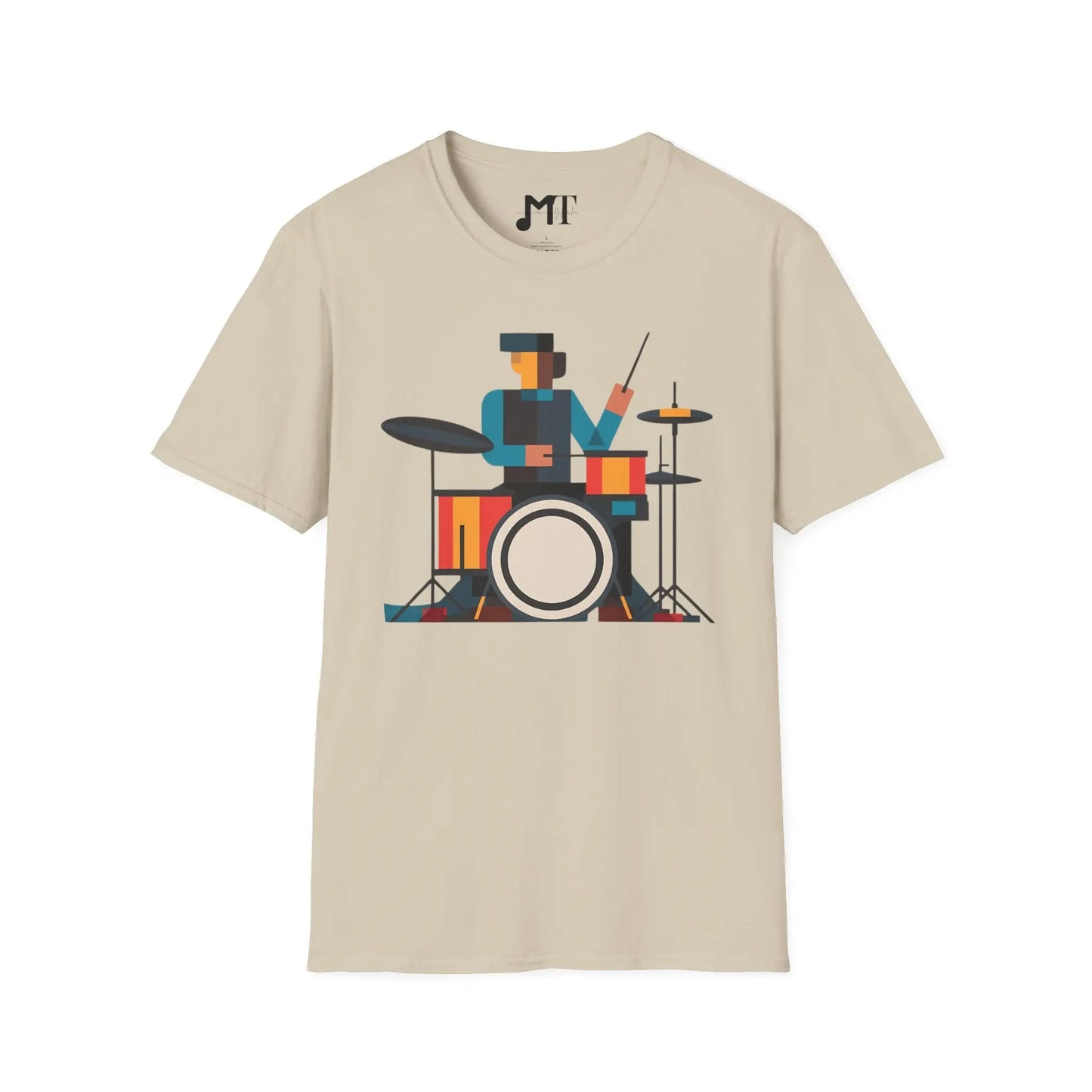 Abstract Drummer T-Shirt Printify