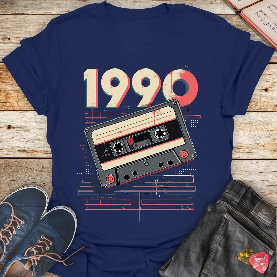 Cassette Tape 1990 Retro T-Shirt Printify