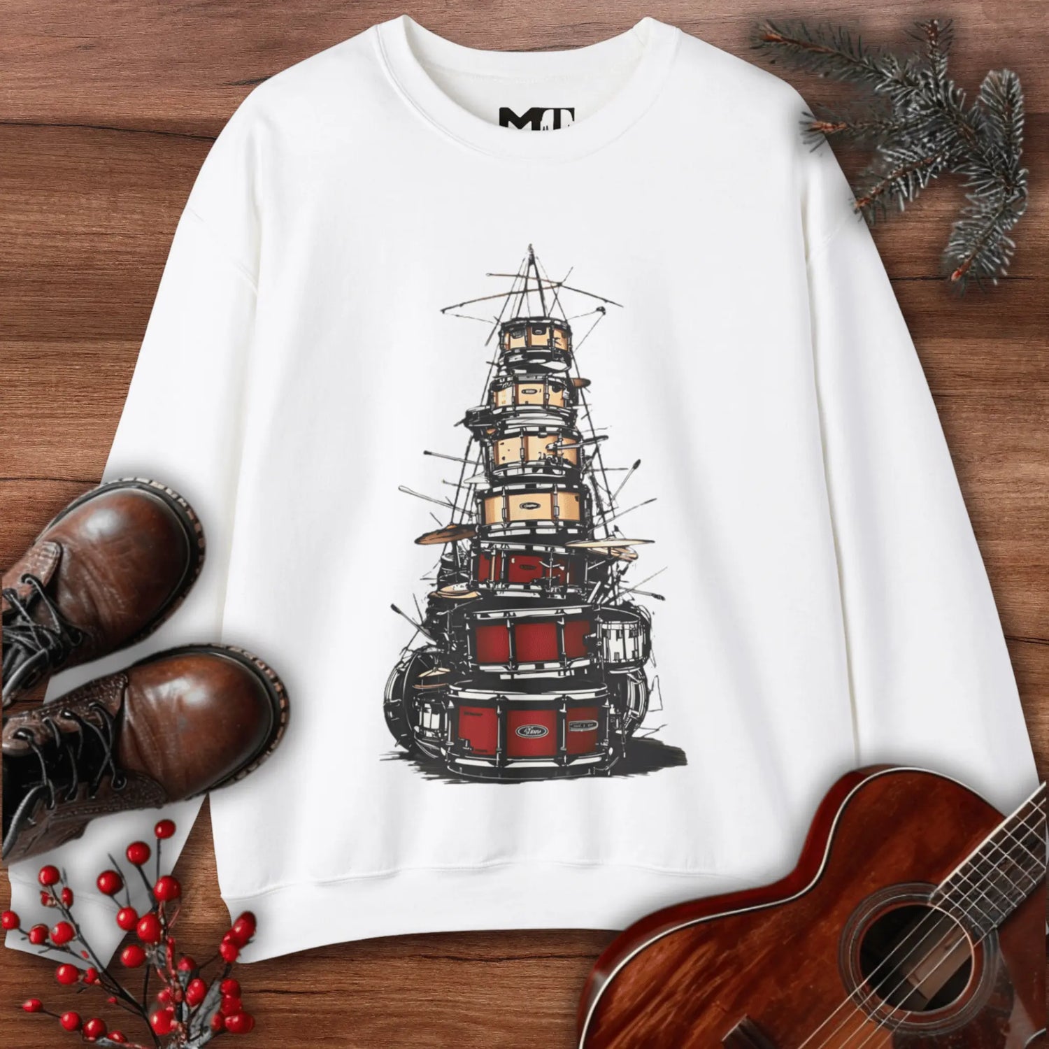 Stacked in Harmony Crewneck Sweatshirt - Melody Tees