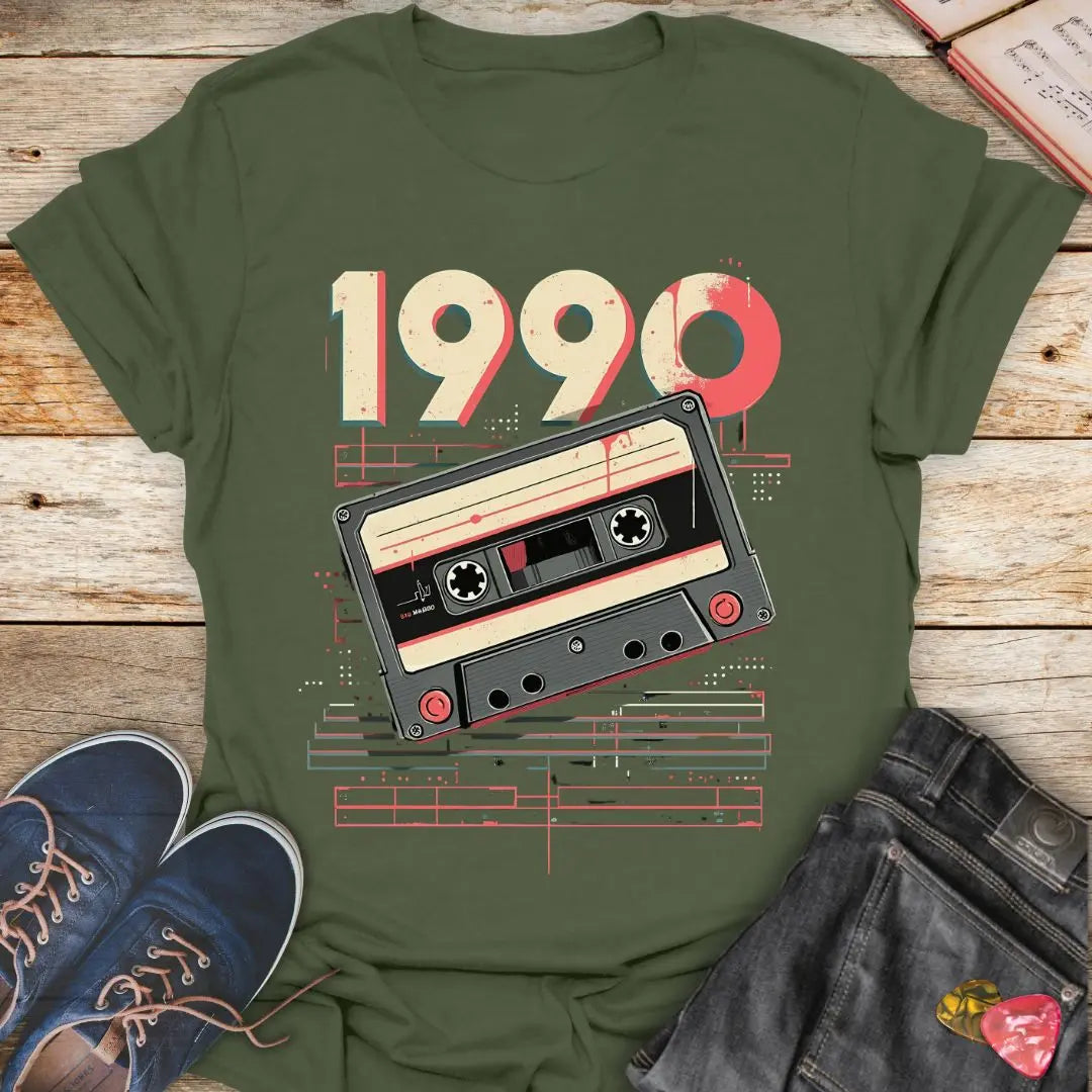 Cassette Tape 1990 Retro T-Shirt Printify