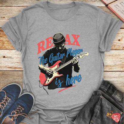 Relax the Guitar Player is Here T-Shirt - Melody Tees Sport-Grey-5XL T-Shirt