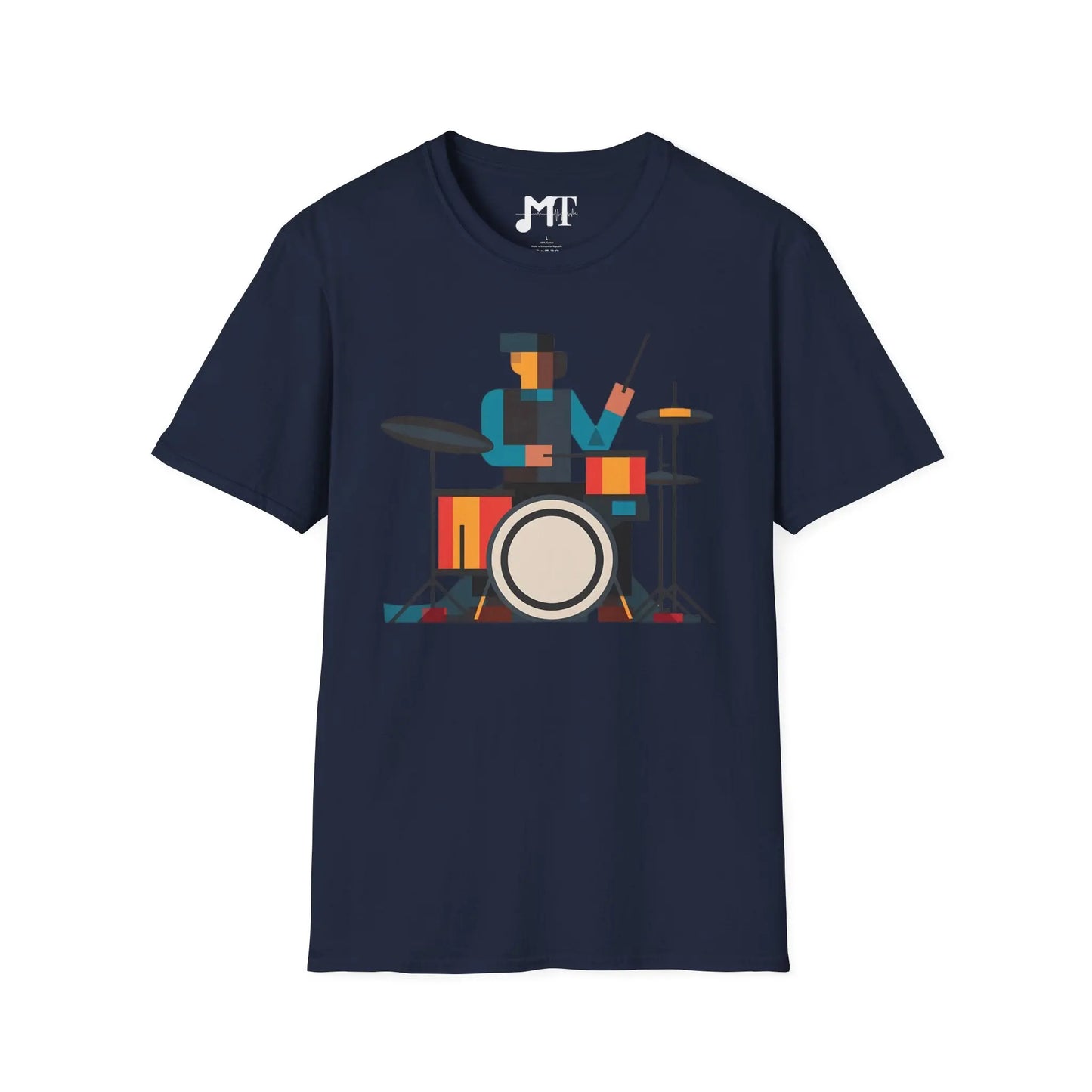 Abstract Drummer T-Shirt Printify