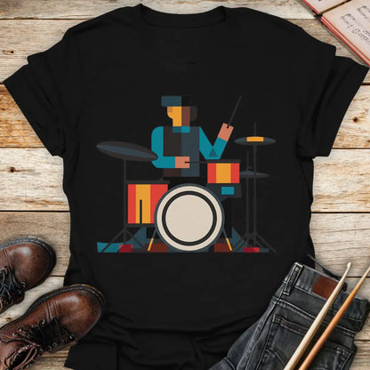 Abstract Drummer T-Shirt Printify