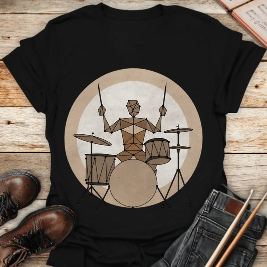 Geometric Drummer T-Shirt Printify